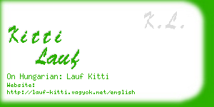 kitti lauf business card